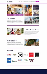 home page of the rushes website redesign by Leicester web designer Two Six Media