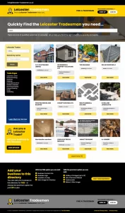 web design visual 1 for directory website- leicester tradesmen - web development leicester