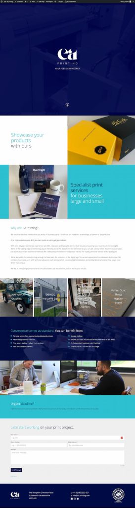 printers website design
